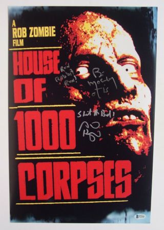 Sid Haig & Bill Moseley Signed House Of 1000 Corpses 12x18 Photo Beckett Bas