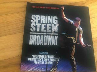 2019 Netflix Bruce Springsteen On Broadway Fyc Emmy Screener Dvd