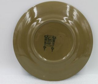 Buffalo Pottery Emerald Deldare Ware 1911 Syntax Star Gazing 9 1/2” 4
