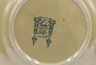 Buffalo Pottery Emerald Deldare Ware 1911 Syntax Star Gazing 9 1/2” 6