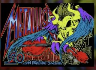 Metallica S&m2 San Francisco Fillmore Concert Gig Poster Show Edition By Squindo