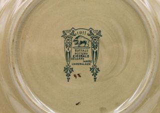 Buffalo Pottery Emerald Deldare Ware 1911 Dr Syntax Lose His Wig 9 1/2” 4