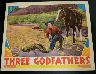 Three Godfathers 1936 Mgm Lobby Card Chester Morris Scarce Vf/nm