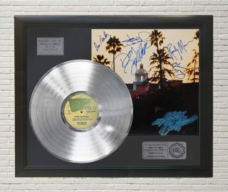 Eagles - Hotel California Framed Platinum Lp Signature Display M4