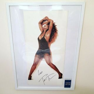 Tina Turner Signed Foreign Affair Record Framed 21 X 29 Signed 