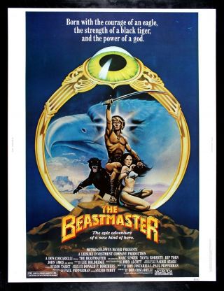 The Beastmaster ✯ Cinemasterpieces 30x40 Rare Movie Poster 1982