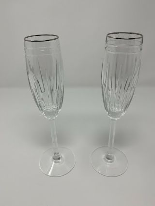 Lenox Vintage Jewel Platinum Wine,  Champagne & Tea Stemmed Cut Crystal Glasses