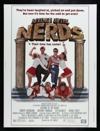 Revenge Of The Nerds ✯ Cinemasterpieces 30x40 Rare Movie Poster 1984