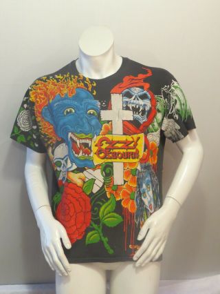 Vintage Ozzy Osbourne Shirt - Everywhere Print Winterland 1992 - Men 