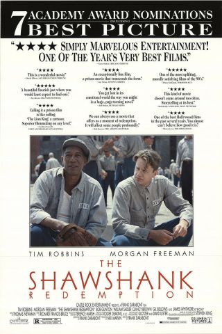 The Shawshank Redemption 1995 27x41 Orig Movie Poster Fff - 48874 Morgan Freeman