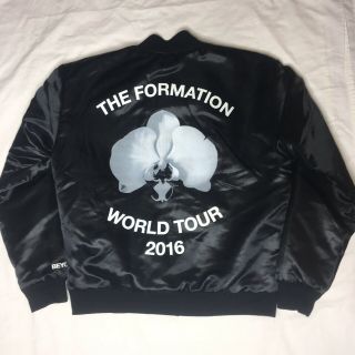 Beyonce Formation World Tour 2016 Merch Size M Orchid Black Satin Bomber Jacket