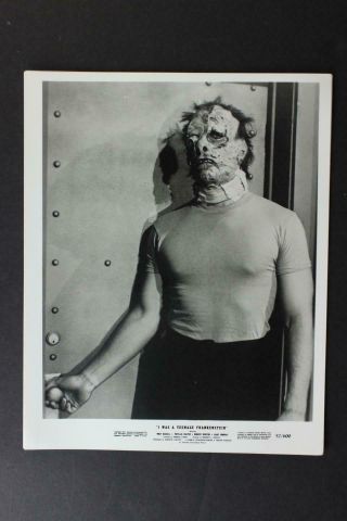 Two 1957 I Was A Teenage Frankenstein Horror Movie Still Photos