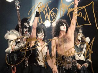 Kiss Farewell Tour Photo Originally Autographed By Gene Paul Ace And Peter