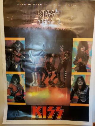 Kiss Cubes Love Gun Alive Ii Giant Jumbo Poster Dargis 1977 Aucoin Mgt 3001