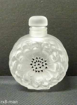 Vintage Rene Lalique France Dahlia Perfume Scent Bottle 8.  5cm 3 1/2 " High