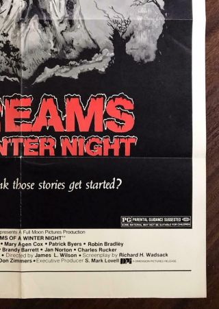 SCREAMS OF A WINTER NIGHT 1979 Scary Horror Anthology Cult MOVIE POSTER 5