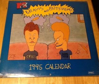 Mtv Network Beavis And Butthead Cartoon 1995 Calendar Music Tv