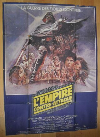 Star Wars Empire Strikes Back Sci - Fi French Movie Poster 