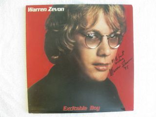 Warren Zevon - Rare Autographed Album - Hand Signed " Excitable Boy " 1978 Lp
