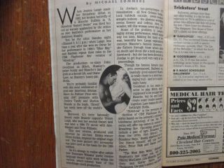 Oct - 1995 Newark Star - Ledger Scanner TV Mag (JESSICA LANGE/DIANE LANE/JOHN GOODMAN 8