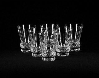 Daum Sorcy French Crystal Glasses Set Of 6