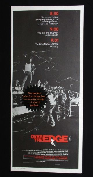 Over The Edge 1981 Rare Australian Daybill Movie Poster Matt Dillon Teen Rebels