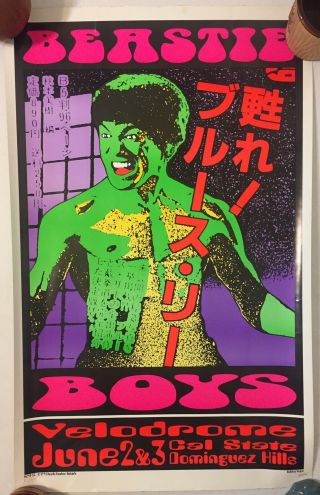 Beastie Boys Bruce Lee Concert Poster 1995 Frank Kozik Signed Numbered Velodrome