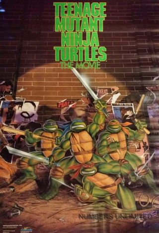 Teenage Mutant Ninja Turtles Movie Poster Tmnt Og Early Promo Poster 1989