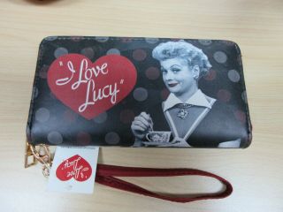 I Love Lucy Collectible Black & White Zipper Wallet - - Licensed