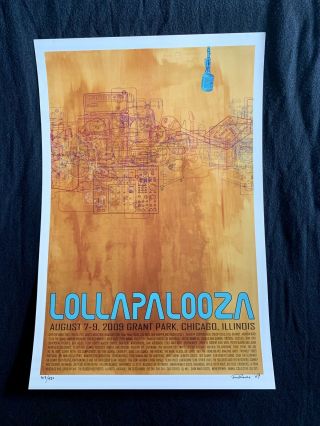Lollapalooza Poster 2009 Tomothy Ripley Poster