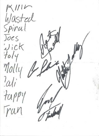 Kings Of Leon Hand Signed Stage Set List Troubadoor Ca 2003,  1st Tour
