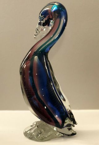 Pilgrim Glass Wv Alessandro Moretti Murano Italy Signed Controlled Bubble Duck
