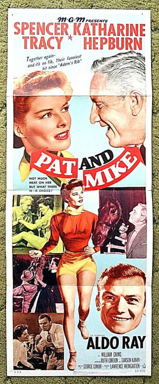 Spencer Tracy & Katharine Hepburn - Classic Poster - - " Pat And Mike "