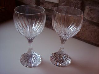 Set Of 2 - Baccarat Crystal Massena Wine Or Water Glasses 7 "