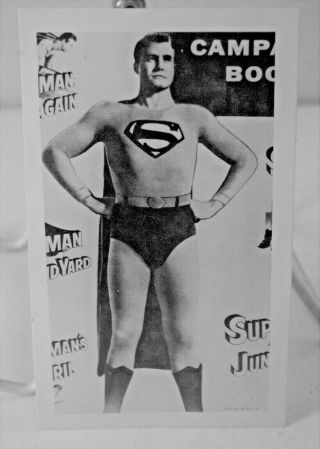 Circa 1960 George Reeves Superman Postcard From Tv Show - Promotional Hi Grade