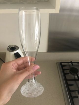 Lalique Year 2000 / Millennium Champagne Glasses