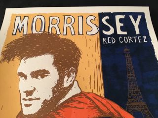 Morrissey poster Todd Slater wash DC 2009 7/200 The Smiths Ryan Adams 3