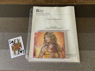 Playing Card W/free Taylor Swift Hand Signed Autographed Cd