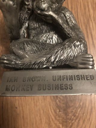 Ian Brown Promo Pewter Monkey Unfinished Monkey Business Stone Roses 4