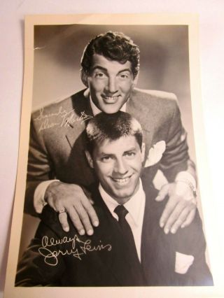 Dean Martin & Jerry Lewis Signed Autograph 5 X 7 Photograph 1950 