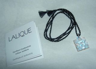 LALIQUE Talisman Arethuse Masque Femme Iridescent Crystal Pendant Necklace NIB 5