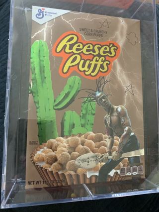 Travis Scott’s Reeses Puffs Cereal,  Bowl,  And Spoon,  Full Set,  Cassette Incl