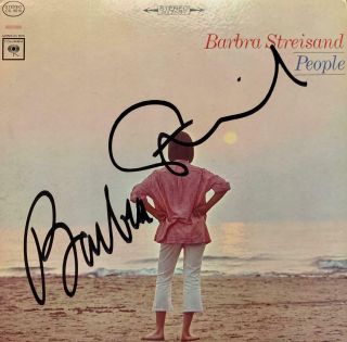 Barbra Streisand Hand Signed Autograph Lp Album - People