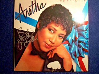 Aretha Franklin Queen Of Soul " Jump To It " Signed Autographed Album Cover