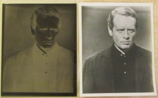 Patrick Mcgoohan - Early,  Large 8 " X 10 " Photo Negative And 8 " X 10 " Photo 1