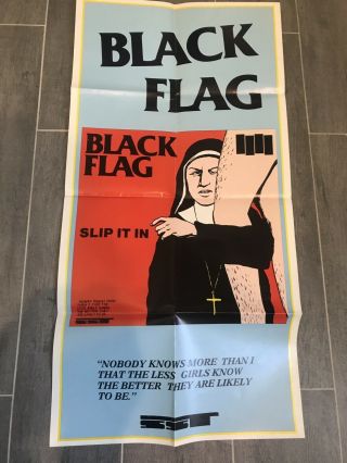 Black Flag Slip It In 1984 Sst Promo Poster Minty Hardcore Rare Henry Rollins