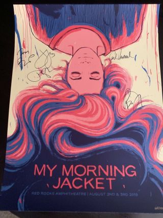 My Morning Jacket Vip Autograohed Red Rocks 2019 Poster