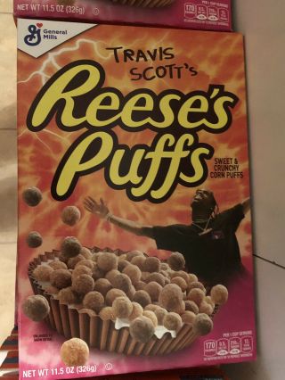 (Bulk 24) Travis Scott X Reese’s Puffs Limited Edition 11.  5oz Size Box 2