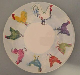 Rare Tiffany & Co.  Roosters Dinner Plate