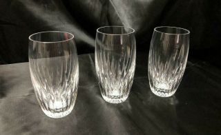 Baccarat Crystal Massena Set Of 3 Highball Barrel Glass 5 1/2 " Tall